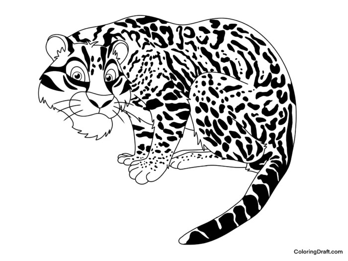 Ocelot Coloring Pages - ColoringDraft.com