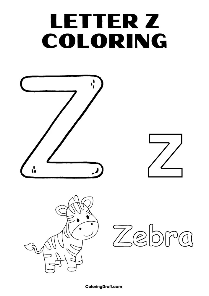 Letter Z Coloring Pages
