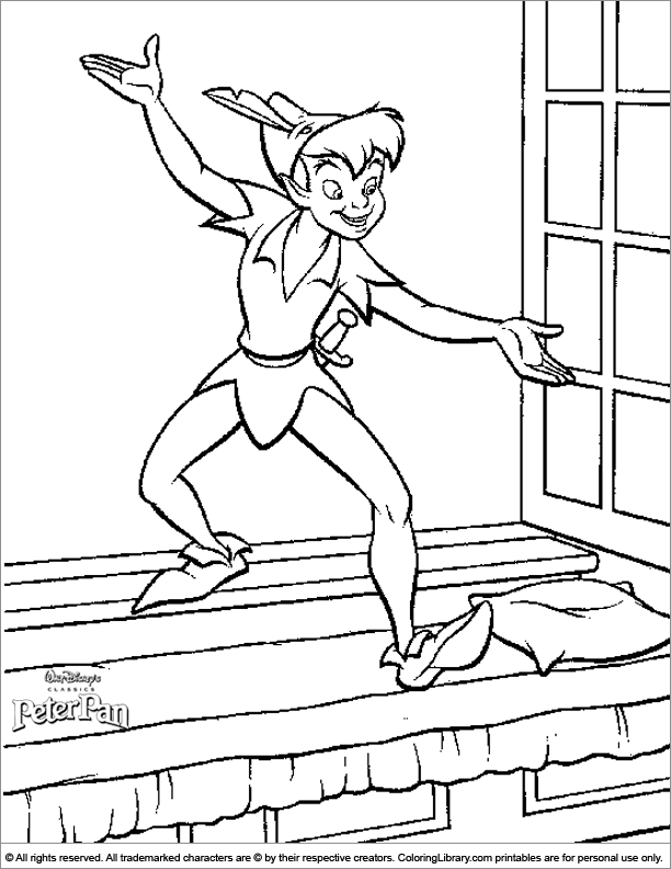 Peter Pan color page Coloring Library