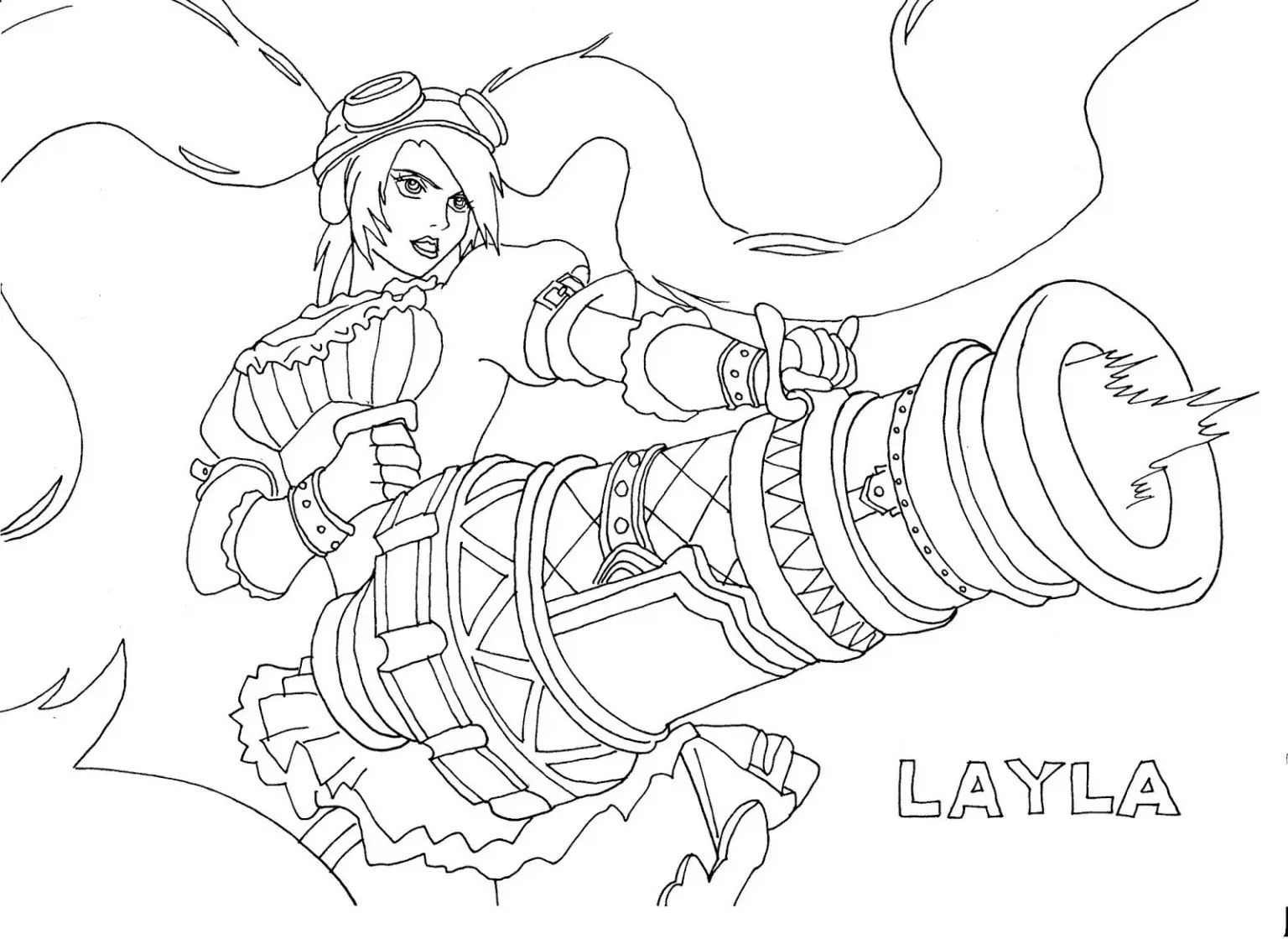 Layla Mobile Legends Coloring Pages & book for kids