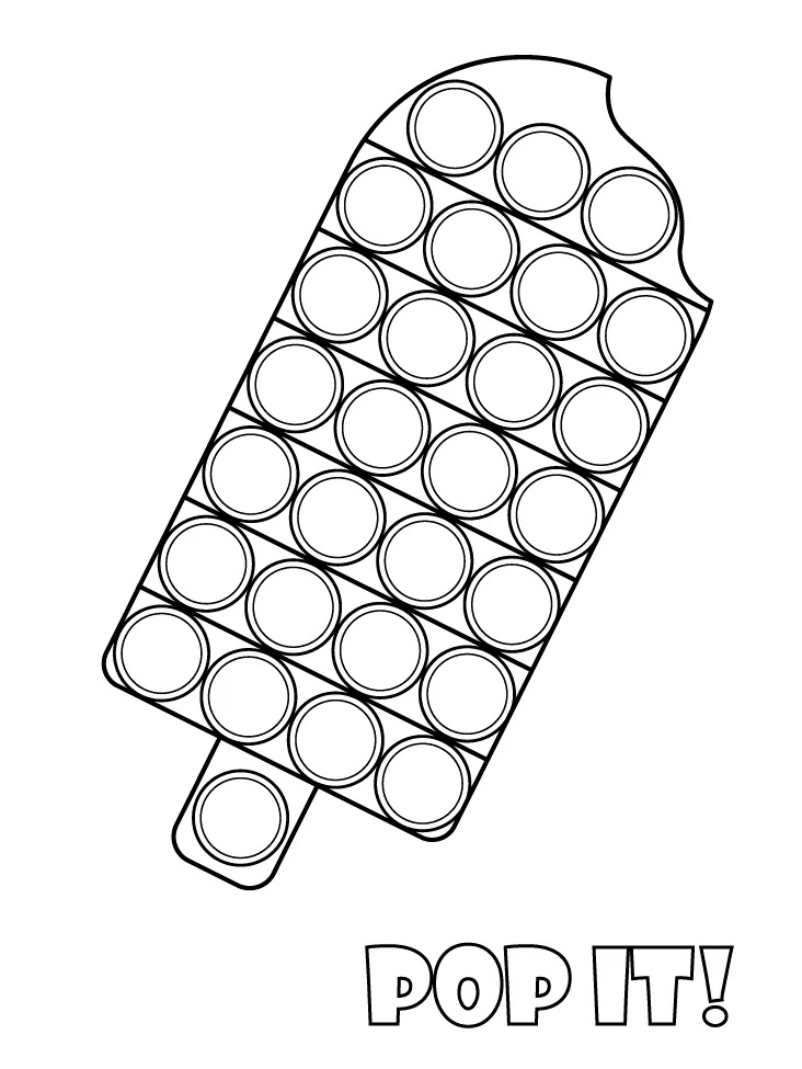 Pop it Fidget Toy Coloring Pages & coloring book.
