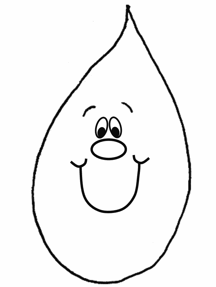 Printable Raindrop Spring Coloring Pages - Coloringpagebook.com