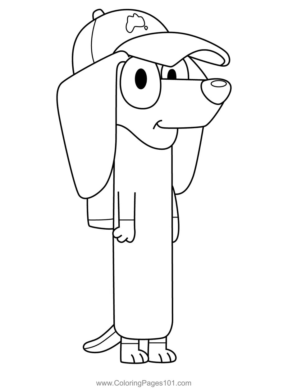 Snickers Bluey Coloring Page for Kids Free Bluey Printable Coloring