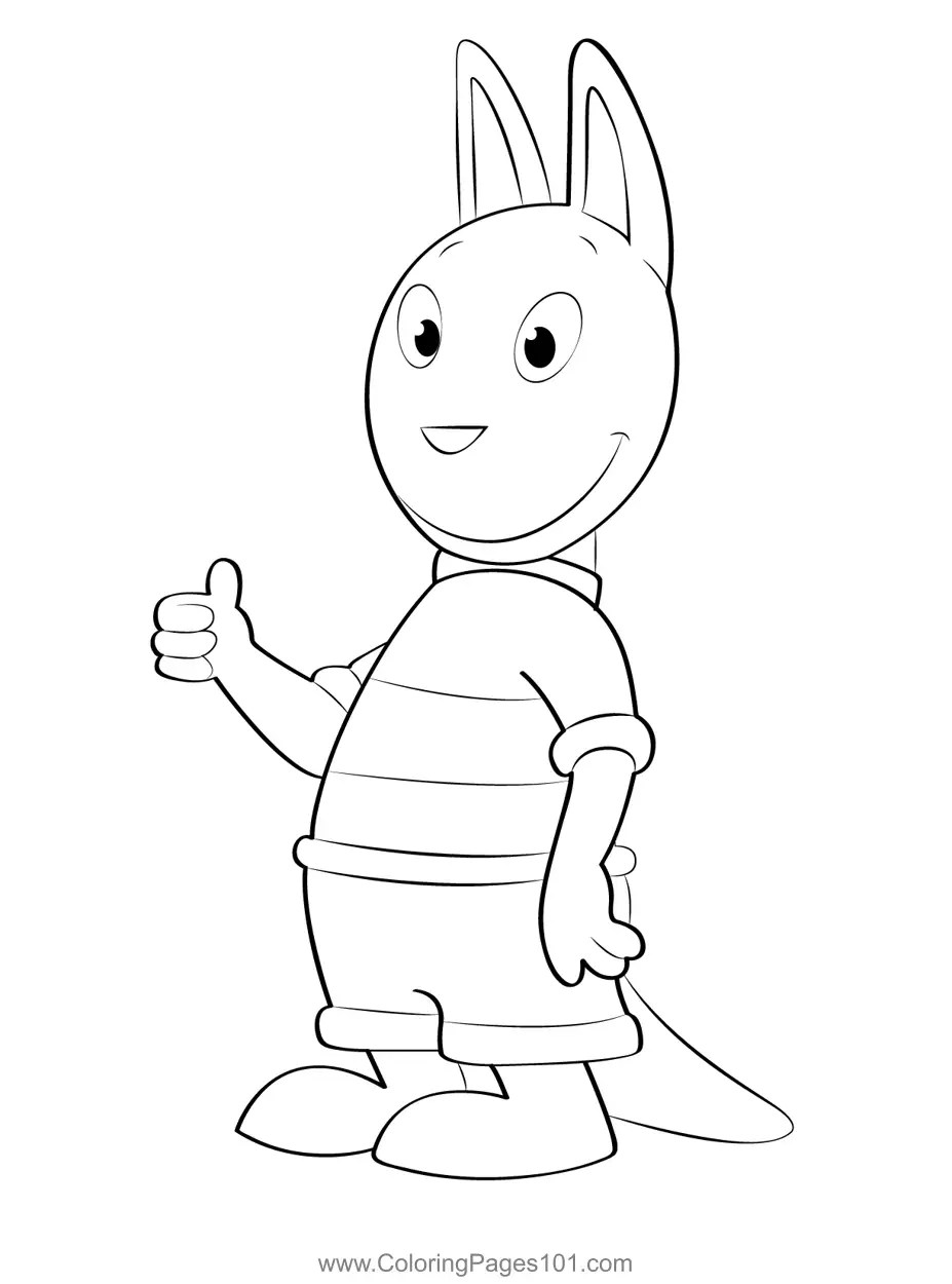 Austin Thumb Up Coloring Page for Kids Free The Backyardigans