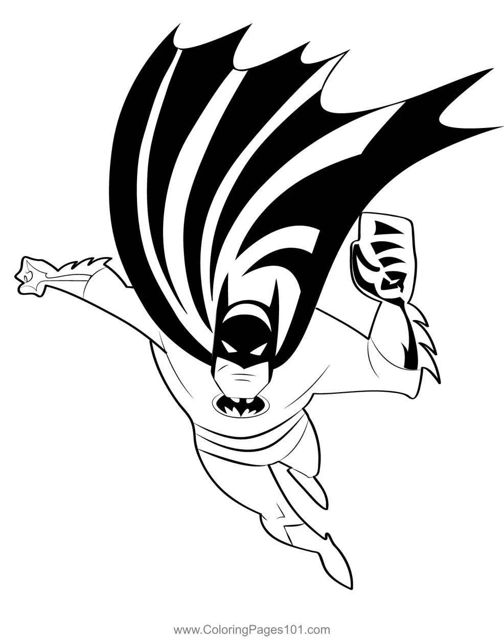 Running Batman Coloring Page for Kids Free Batman Printable Coloring