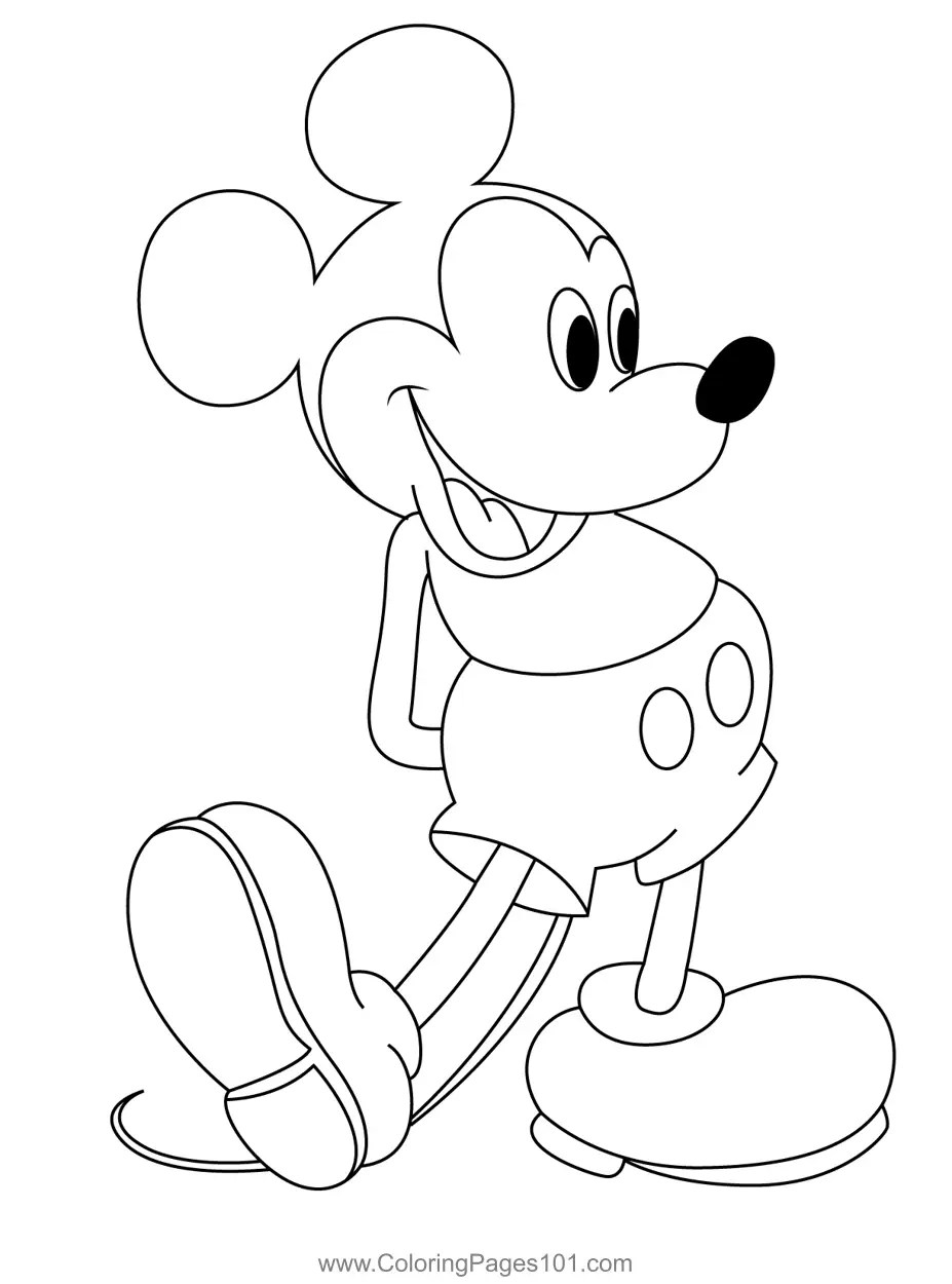 Mickey Mouse Prod Coloring Page for Kids Free Mickey Mouse Printable