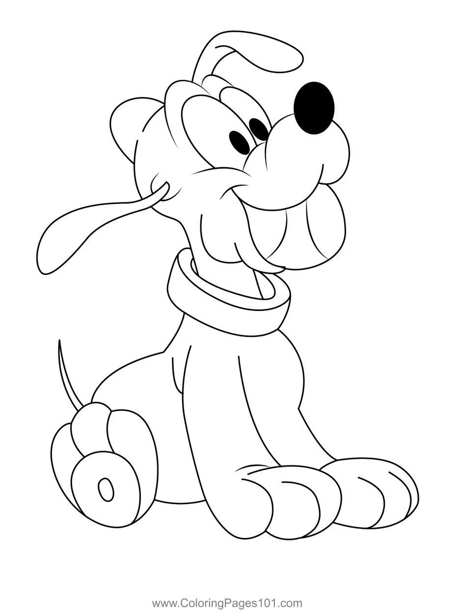 Baby Pluto Coloring Page for Kids Free Pluto Printable Coloring Pages Online for Kids