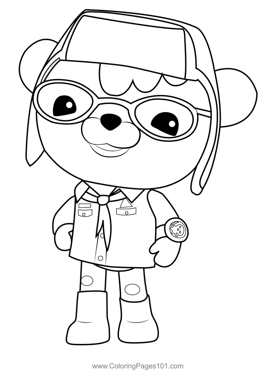 Tracker Octonauts Coloring Page for Kids Free Octonauts Printable