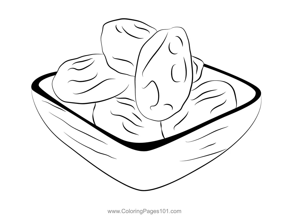Dates In Pot Coloring Page for Kids Free Date Printable Coloring