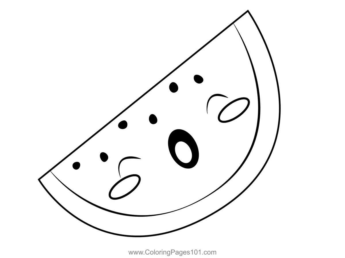Watermelon Coloring Page for Kids Free Watermelon Printable Coloring