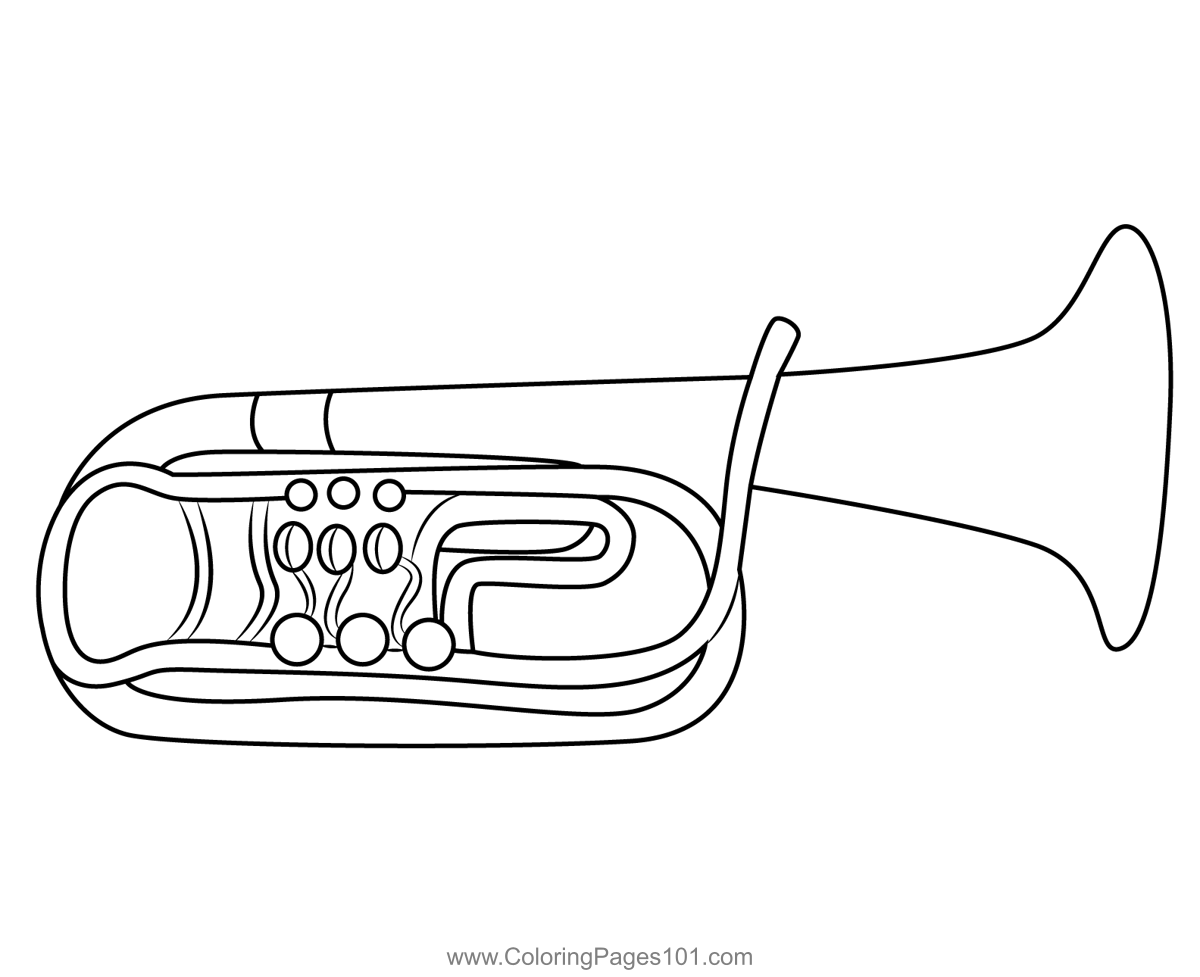 Trumpet Coloring Page