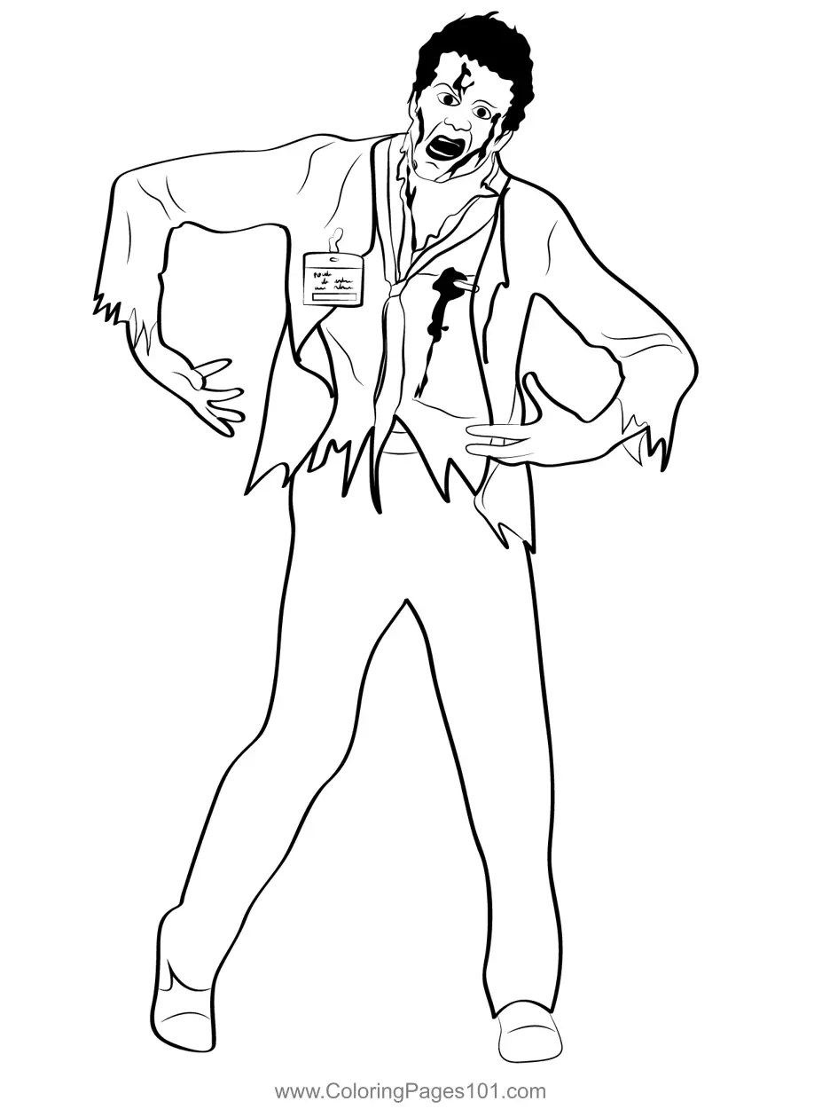Zombie 3 Coloring Page for Kids Free Zombies Printable Coloring Pages Online for Kids