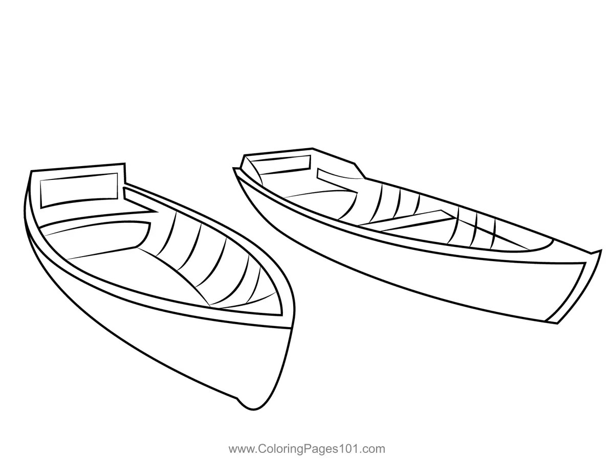 Two Boats Coloring Page for Kids Free Boats Printable Coloring Pages