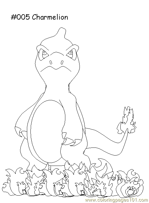 Coloring Pages Charmeleon (Cartoons > Pokemon) free printable