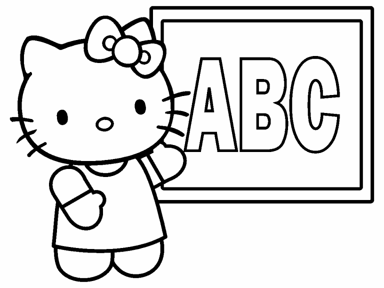 Hello Kitty Teacher coloring page Coloring Pages 4 U