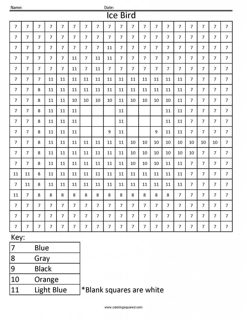 CN7 Square Bird free color by number angry birds Coloring Squared