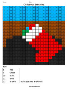 Stockings- Holiday Color By Number - Coloring Squared