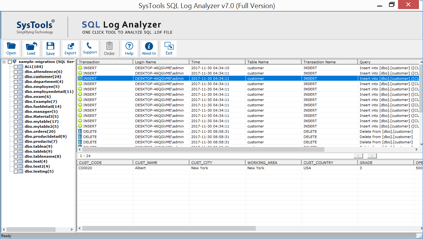 SysTools SQL Log Analyzer Preis, Gratis Testversion