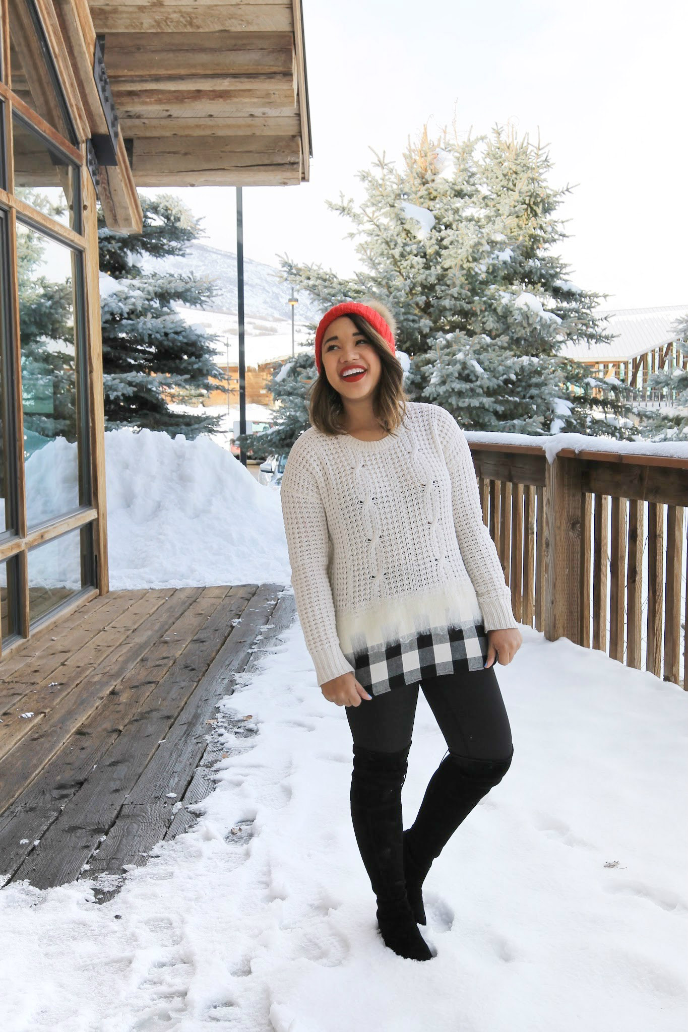 CHECK out this View Winter Layers & Over the Knee Boots Color Me Courtney
