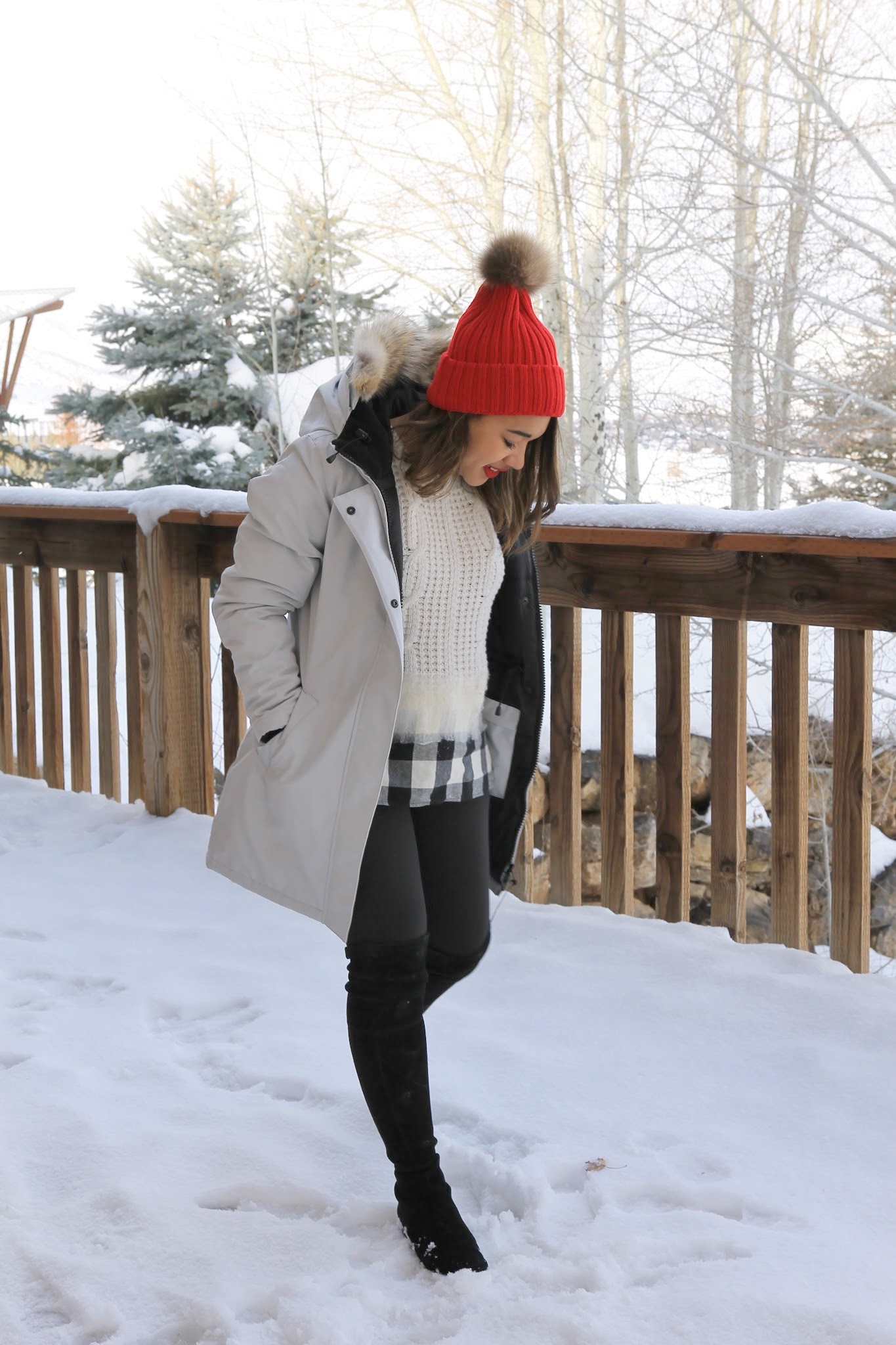 CHECK out this View Winter Layers & Over the Knee Boots