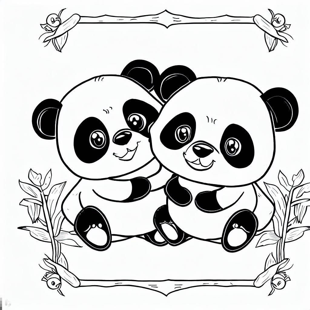 Panda Coloring Page Color My Pages