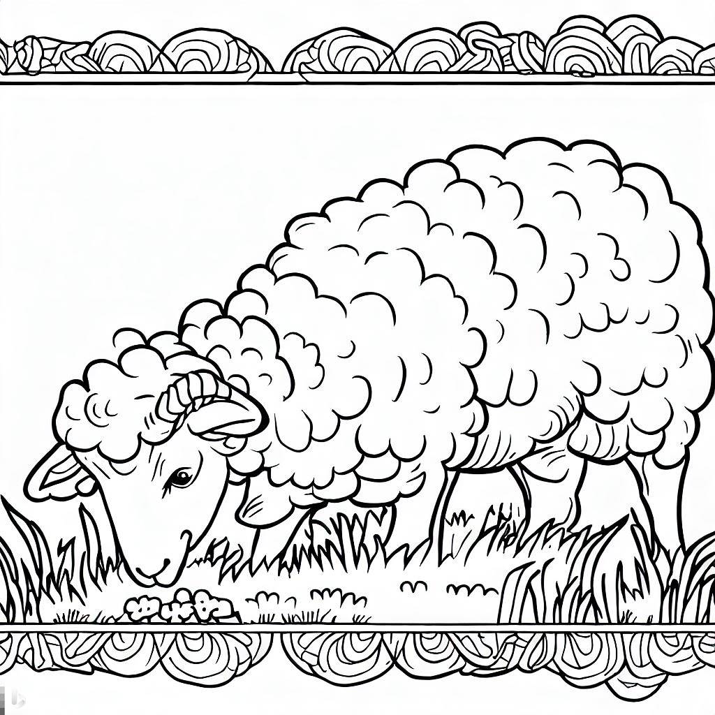 Sheep Coloring Page Color My Pages