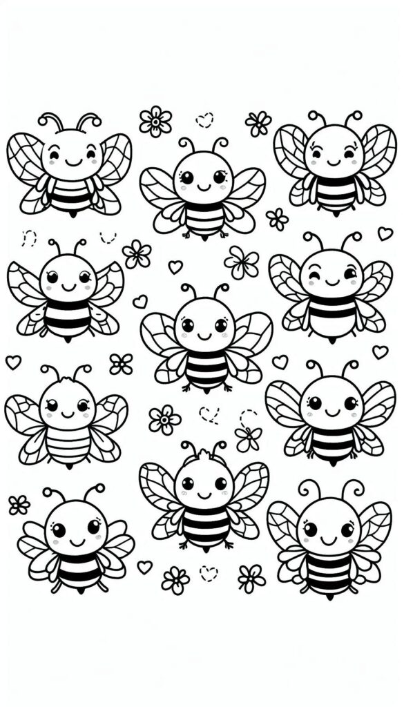 Fun Bee Coloring Pages for Kids Color My Pages