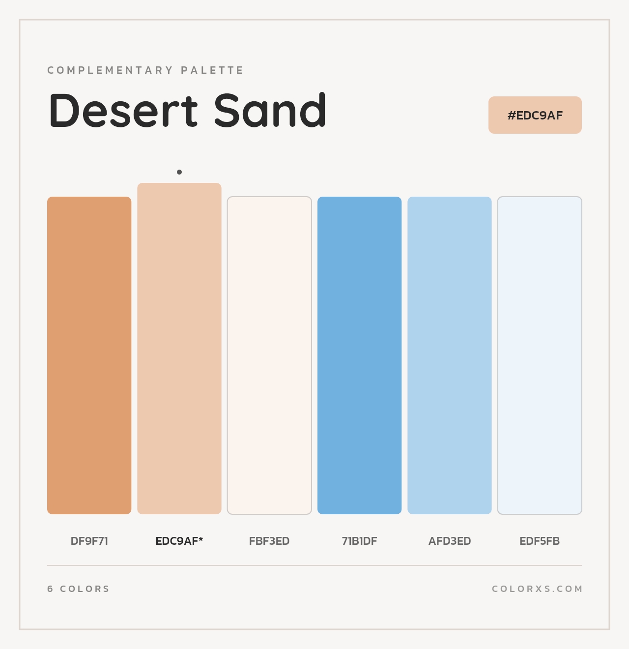 Desert Sand color palettes