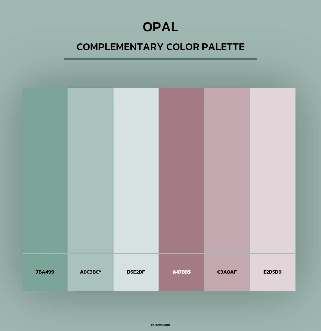 Opal color palettes