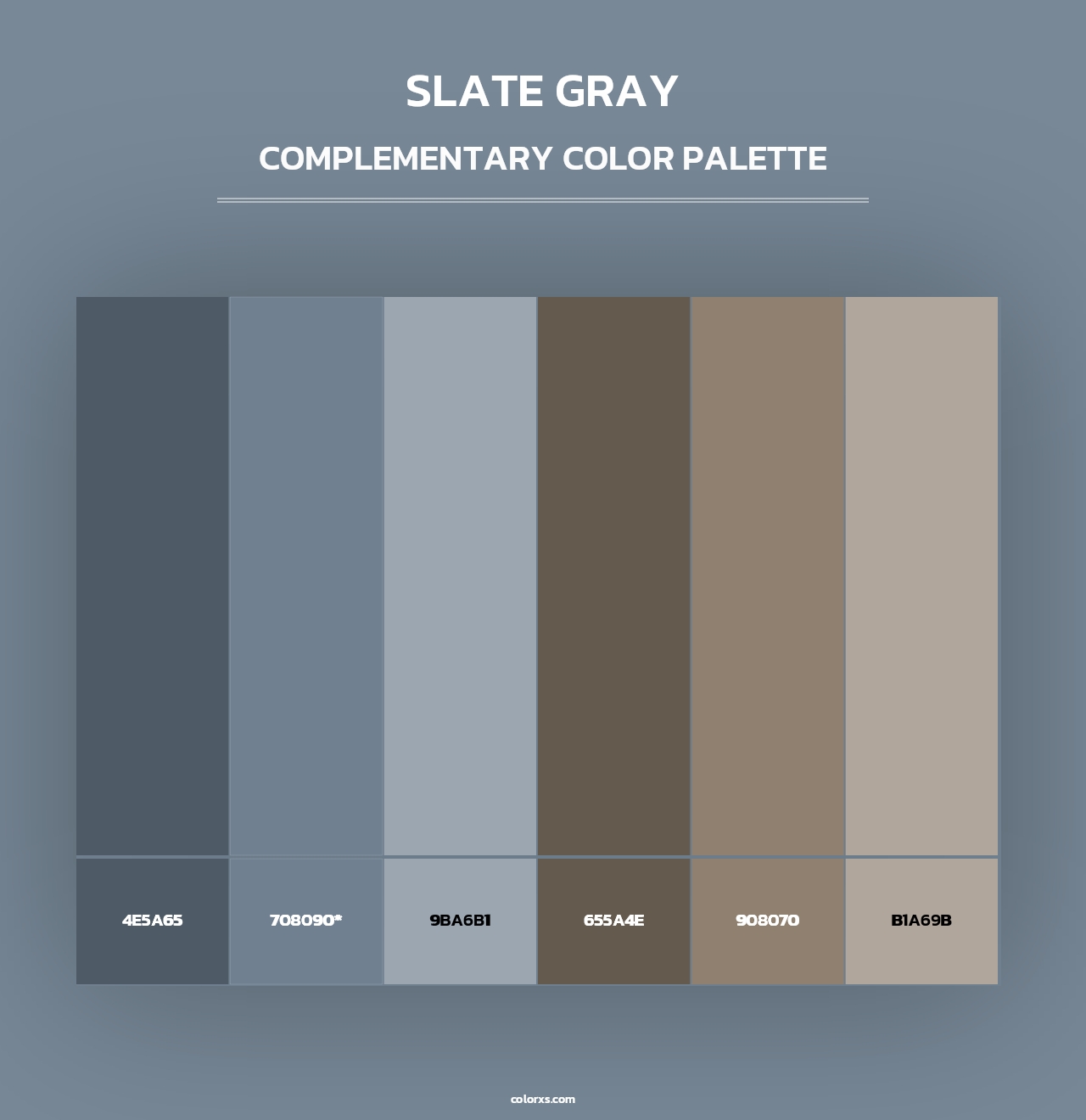 Slate Gray color palettes