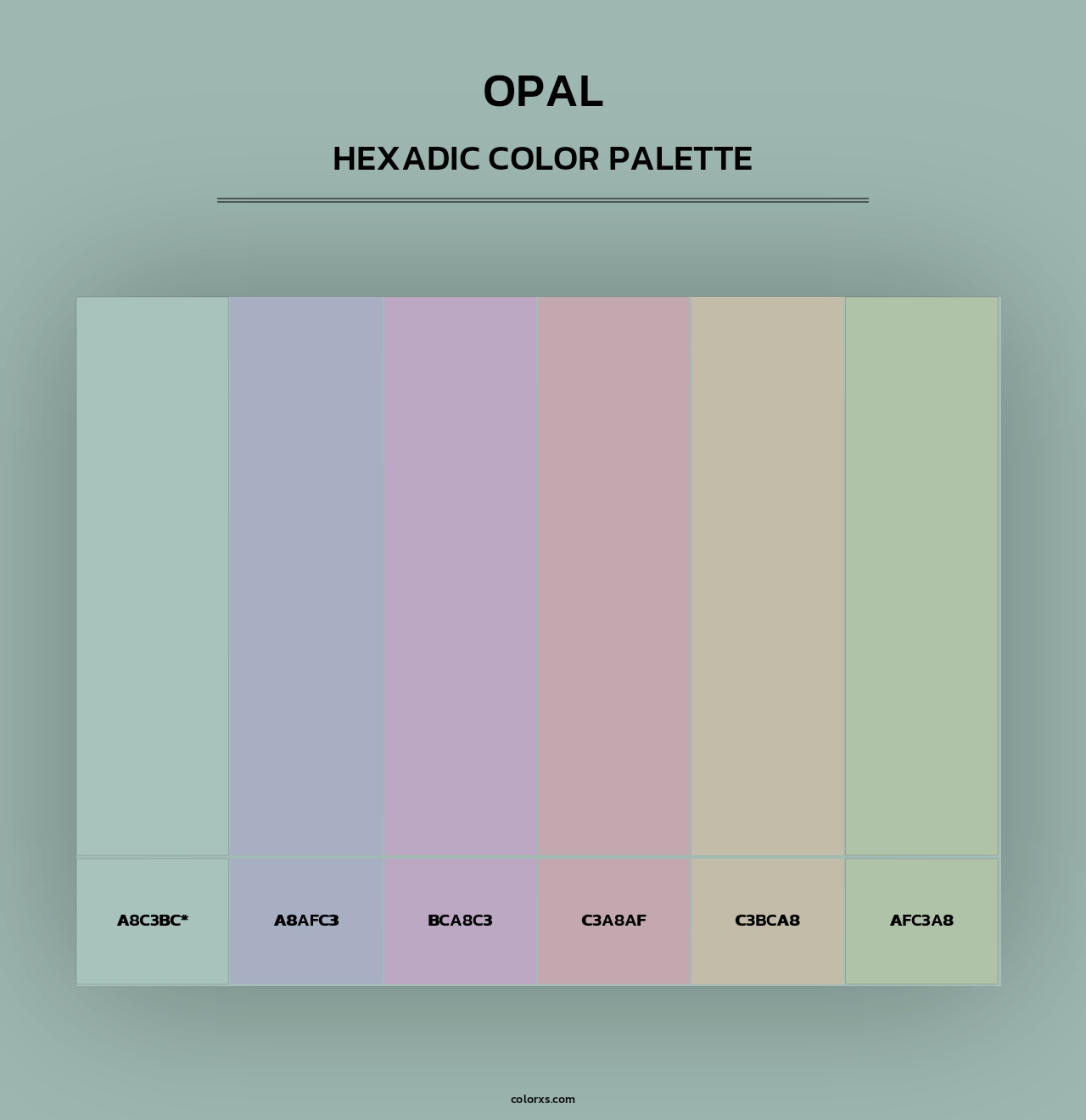 Opal color palettes