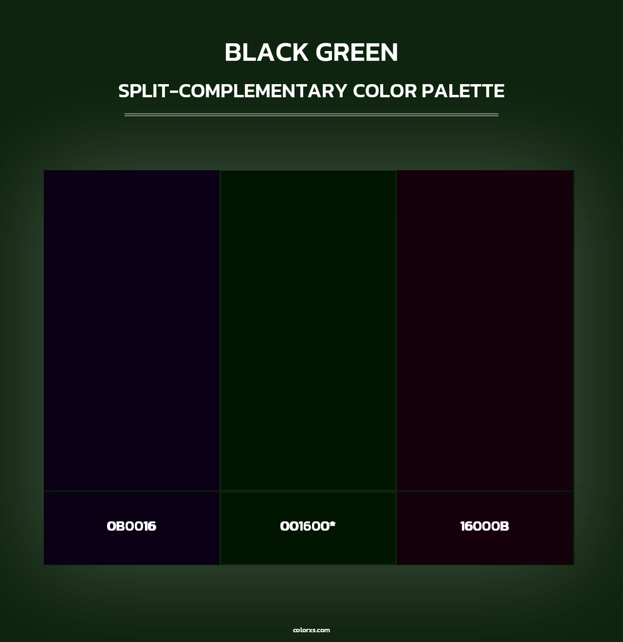 Black Green color palettes