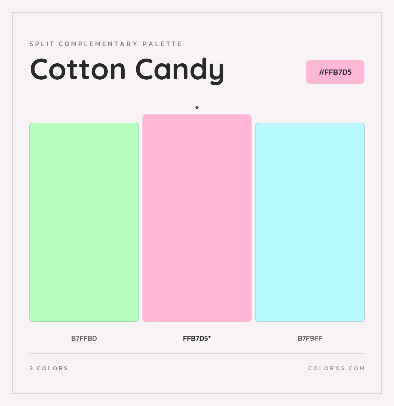 Cotton Candy color palettes