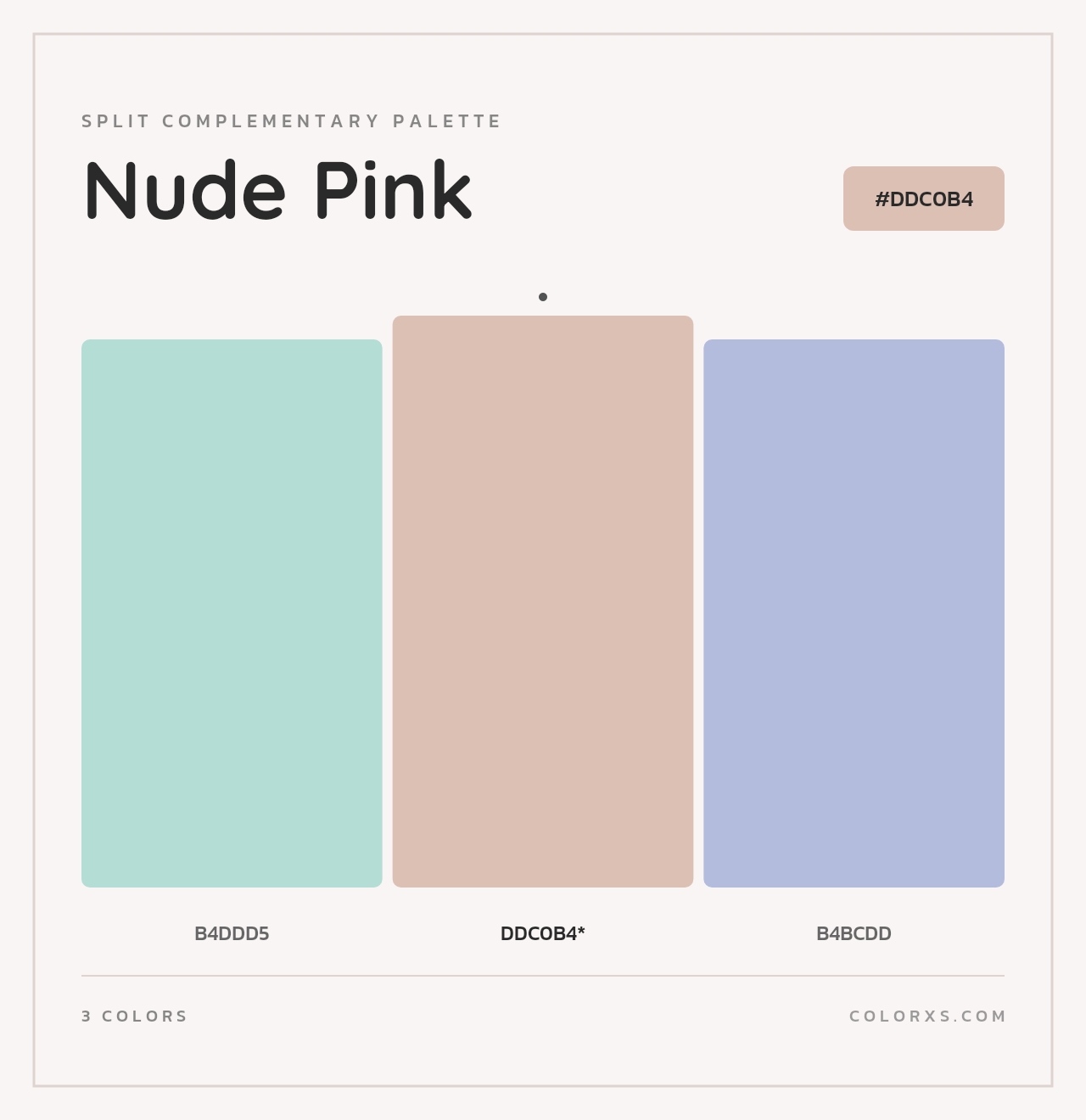 Nude Pink color palettes