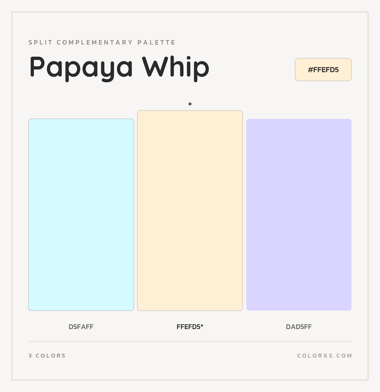 Papaya Whip color palettes