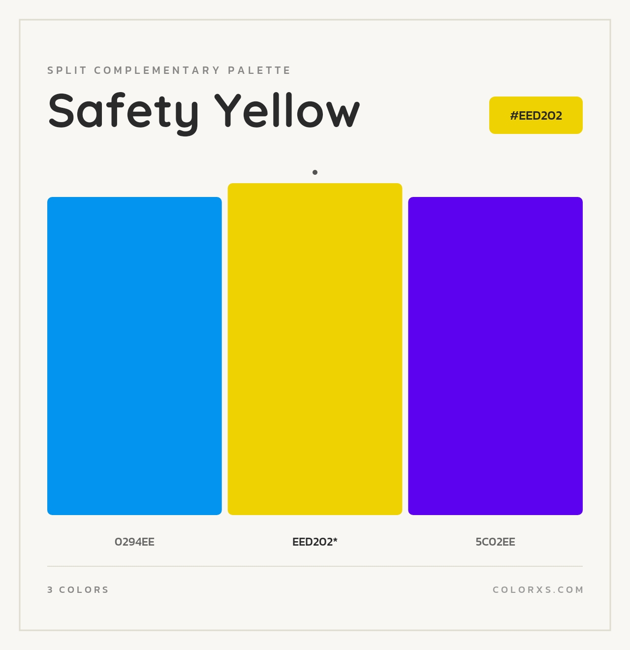 Safety Yellow color palettes