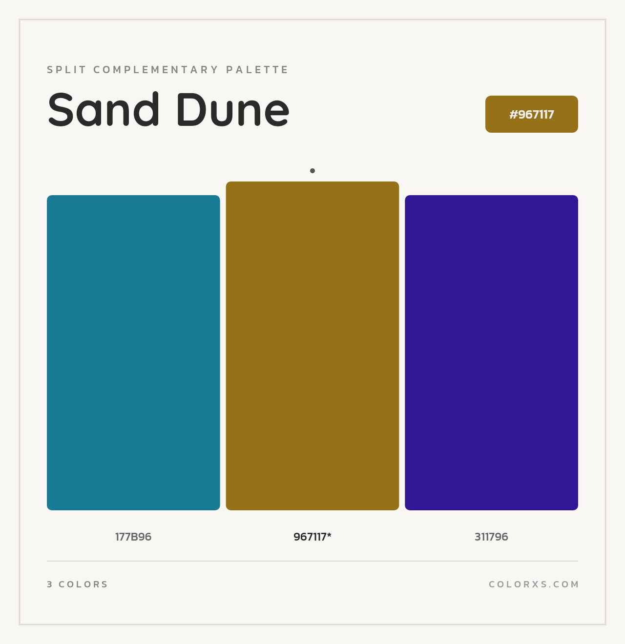 Sand Dune color palettes