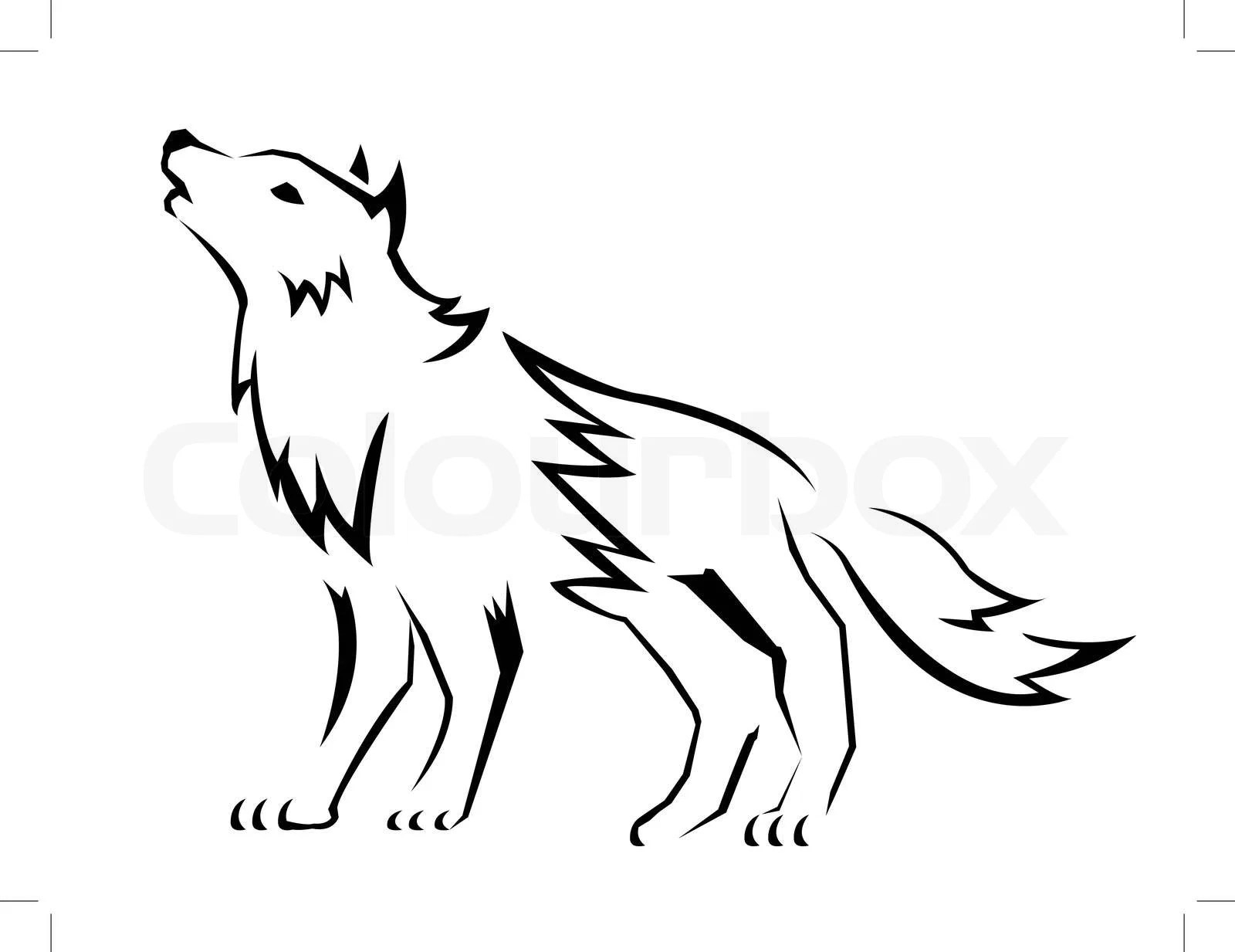 Wolf vector Stock Vector Colourbox