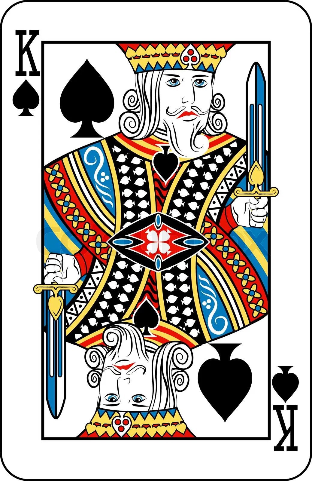 Pik König Karte Rehare