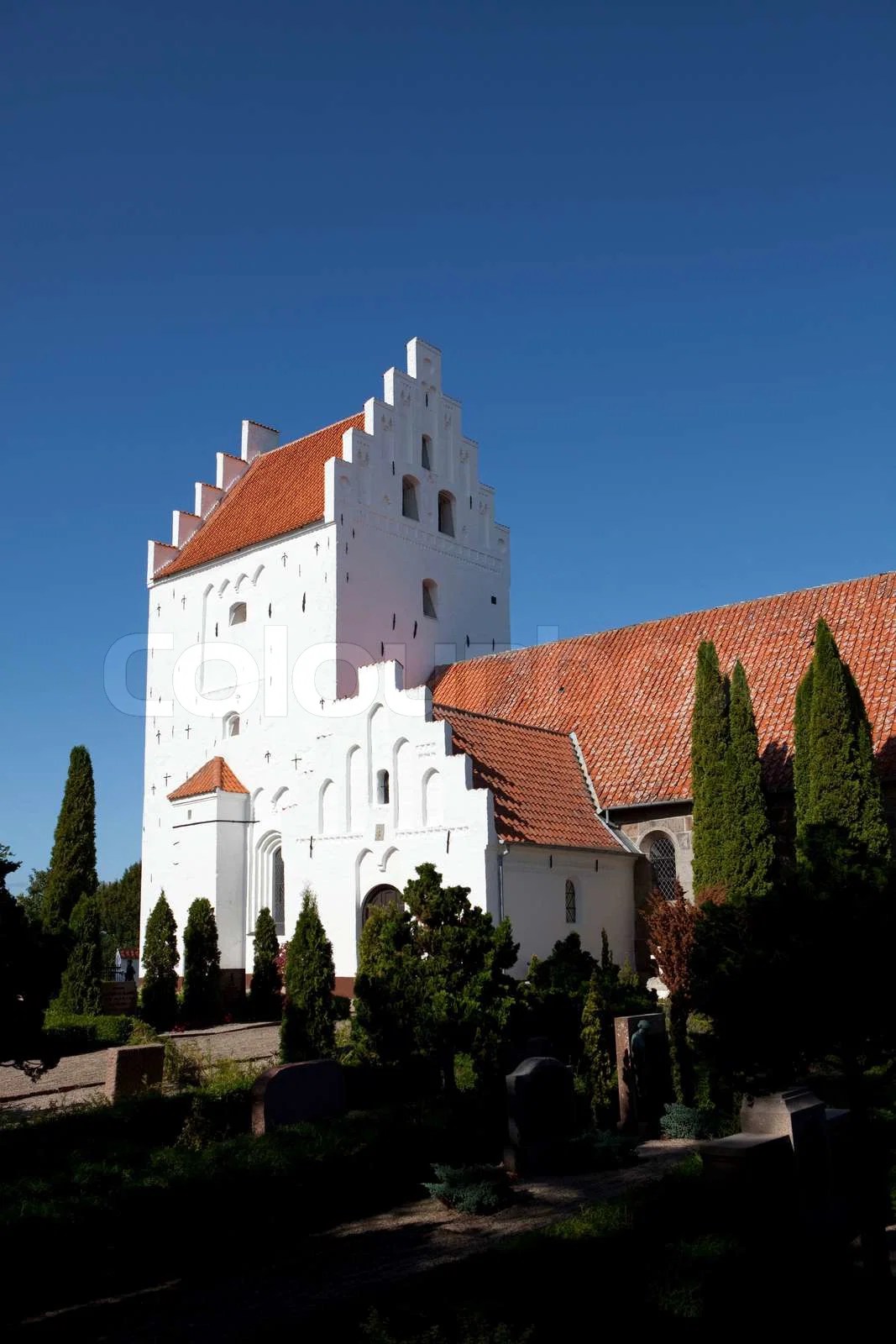 Fünen, nordfyns kommune, church Stockfoto Colourbox