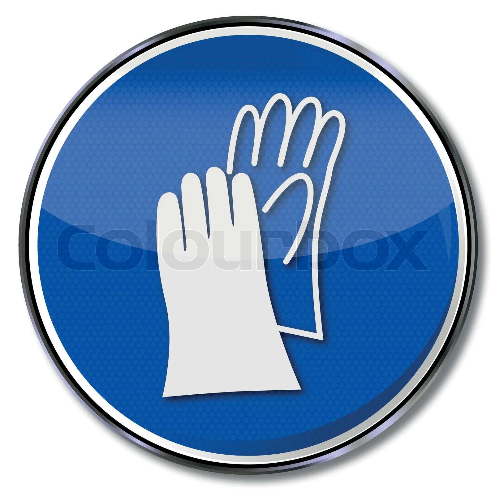 Schild Arbeitsschutz, Schutzeinrichtungen, Handschutz mit Handschuhen