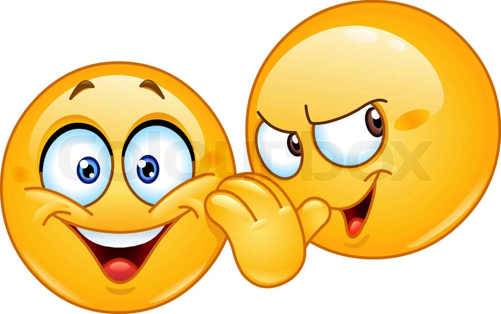 Smiley, flüstern, clipart StockVektor Colourbox