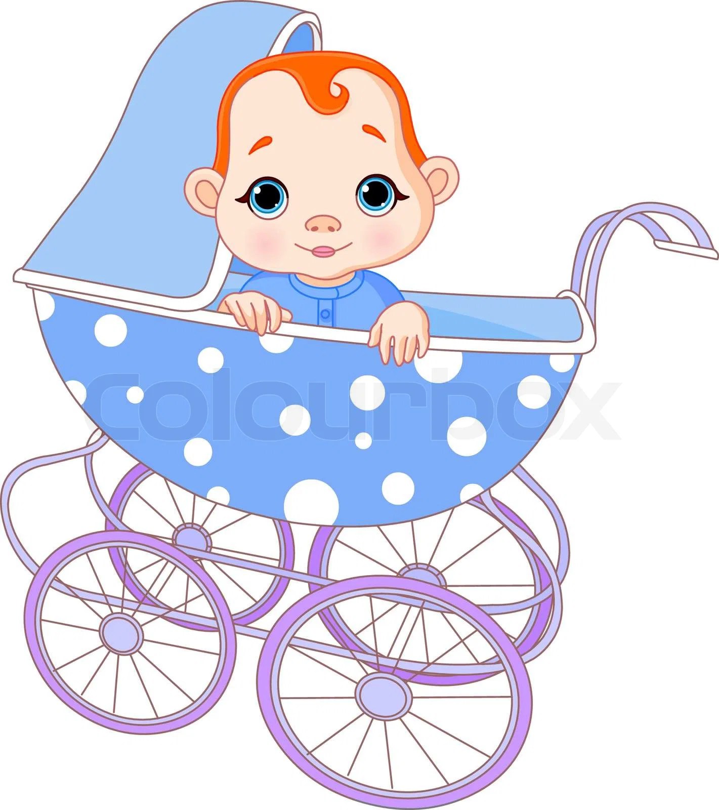 Baby, carriage, yndig Stock vektor Colourbox