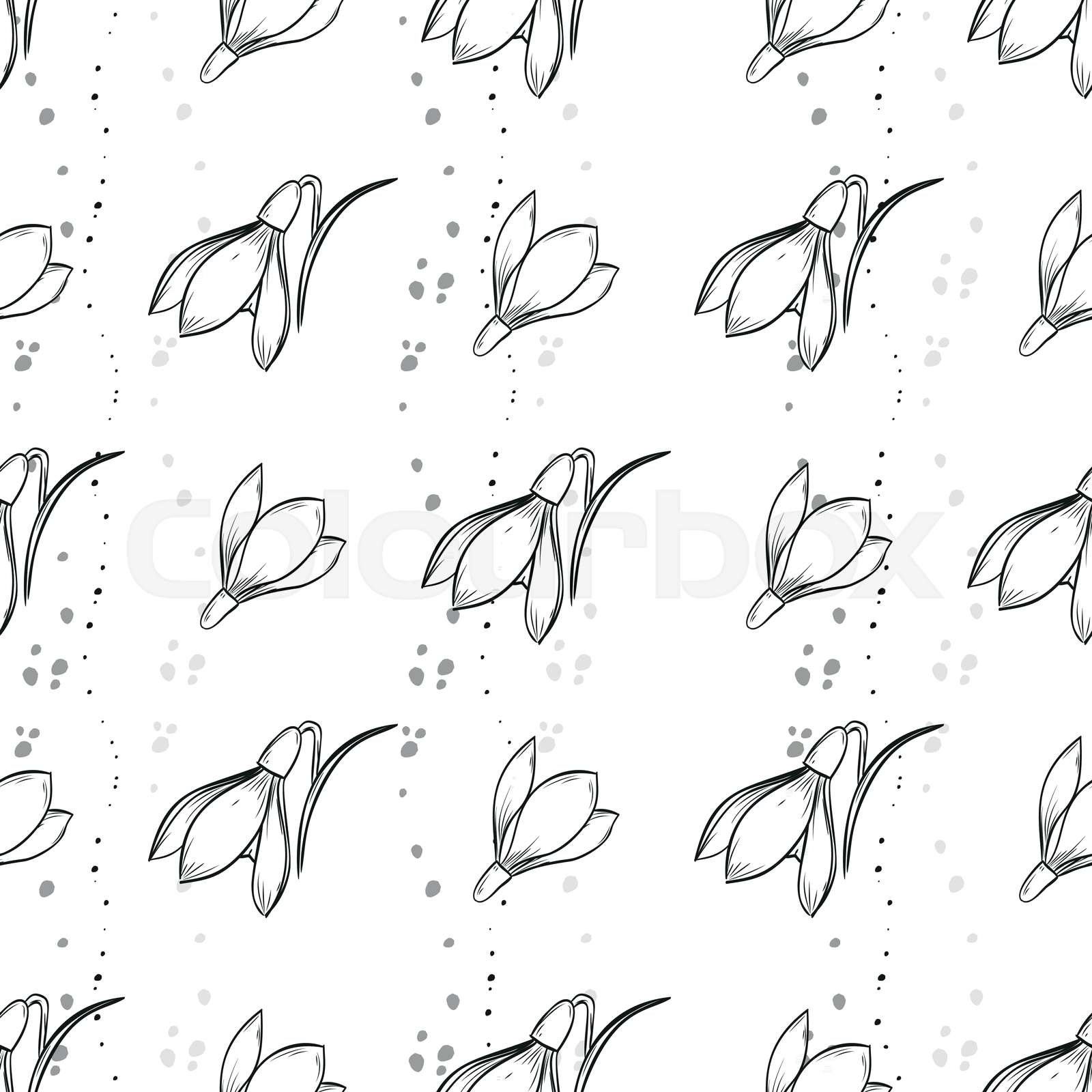 Vintergæk, banner, dekorativ stock vektor Colourbox