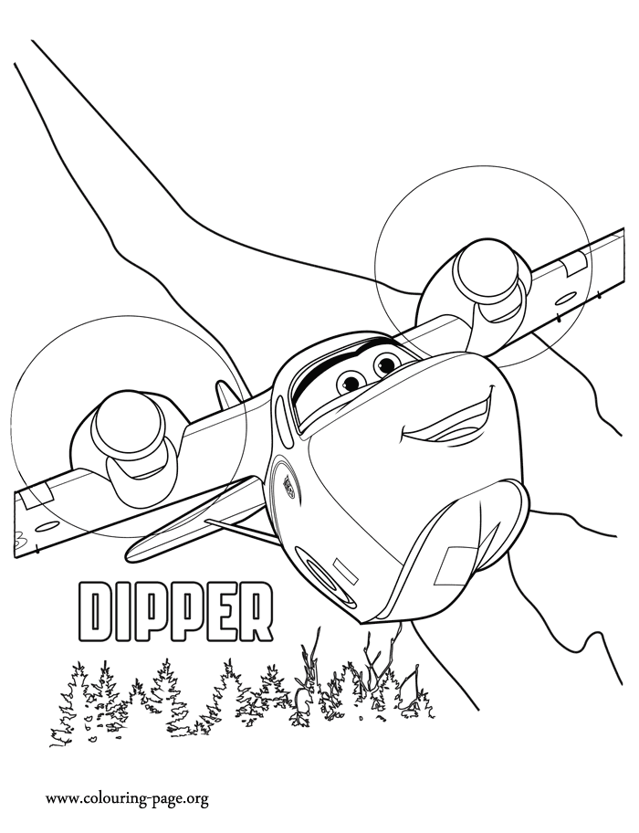 Planes 2 Dipper, a member of The Smokejumpers coloring page Planes 2 Dipper, a member of The Smokejumpers coloring page