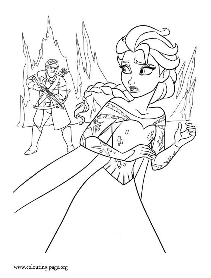 Frozen The guard corners Elsa coloring page Frozen The guard corners Elsa coloring page