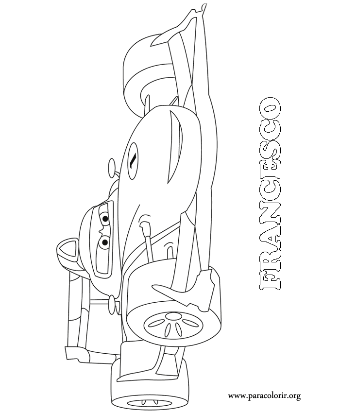 Cars Movie Francesco Bernoulli coloring page