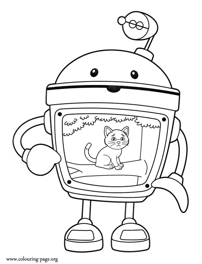 Team Umizoomi Bot, the super robot computer coloring page