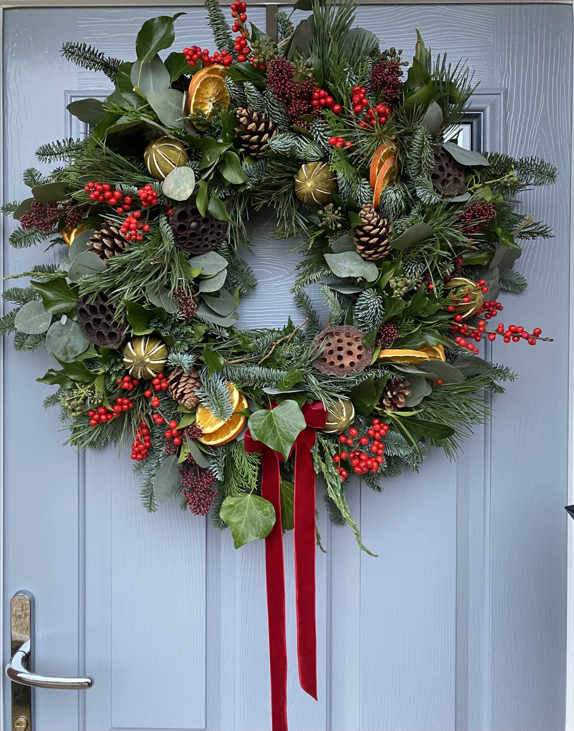Christmas Wreath Colours Florists