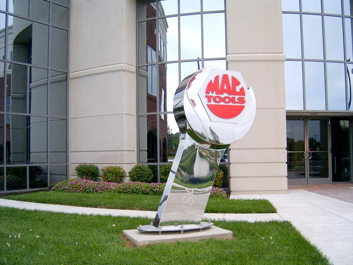 Polished Stainless Steel Display Columbus Sign Company
